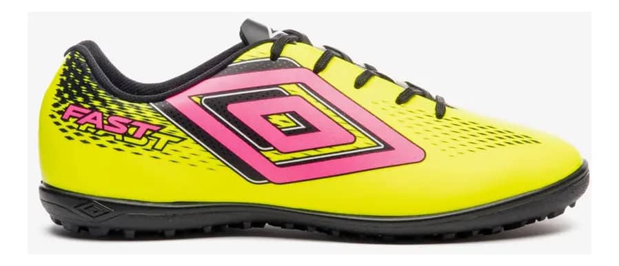 Chuteira Futsal Fast Ii Umbro Limão/preto/rosa Flúor 41 Br