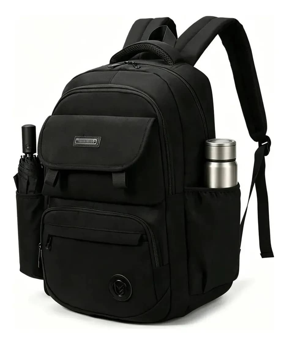 Mochila Reforçada E Impermeável Para Viagem Mochila Preto Liso