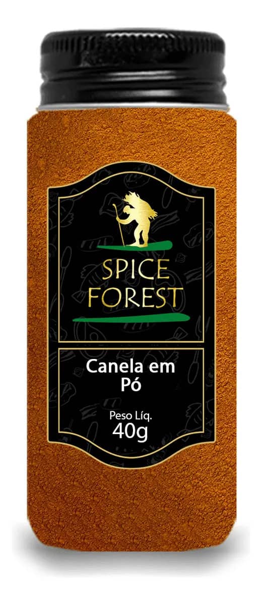 Canela Em Pó Pura - 40g Linha Premium - Especiaria Para Doces Em Frasco De Vidro Spice Forest
