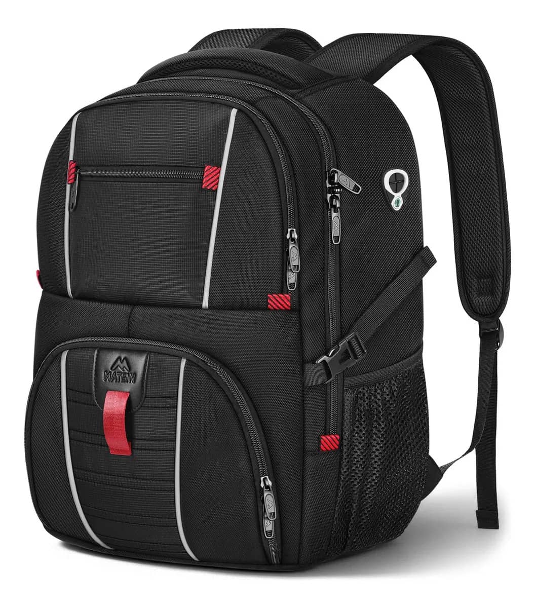 Mochila Notebook 15.6 Polegadas Masculina Antifurto 35l Para Trabalho E Viagem, Matein, Preto
