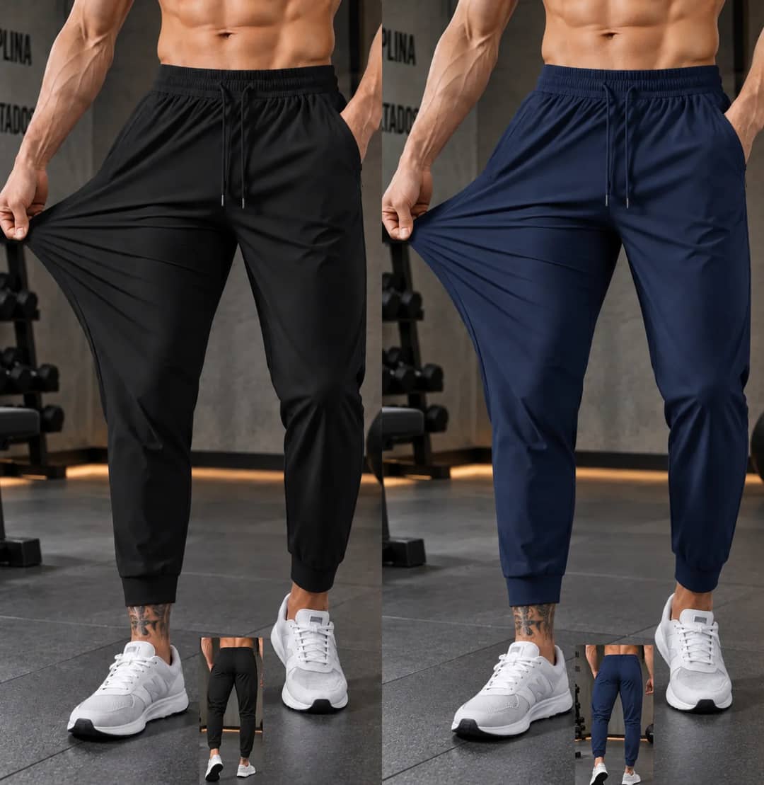 Kit 2 Calça Treino Masculina Tactel Academia Elastano Jogger Kit-a G