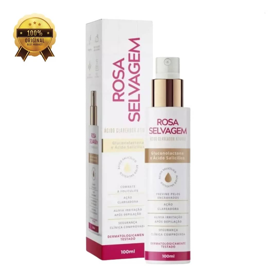 Clareador Íntimo Rosa Selvagem Ácido Ativado 100ml