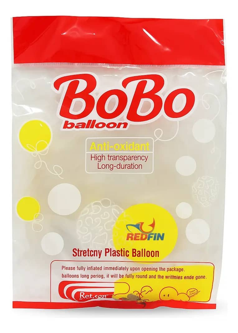Kit De 50 Balões Bubble 24 Redfin Para Festa Transparente Trasparente