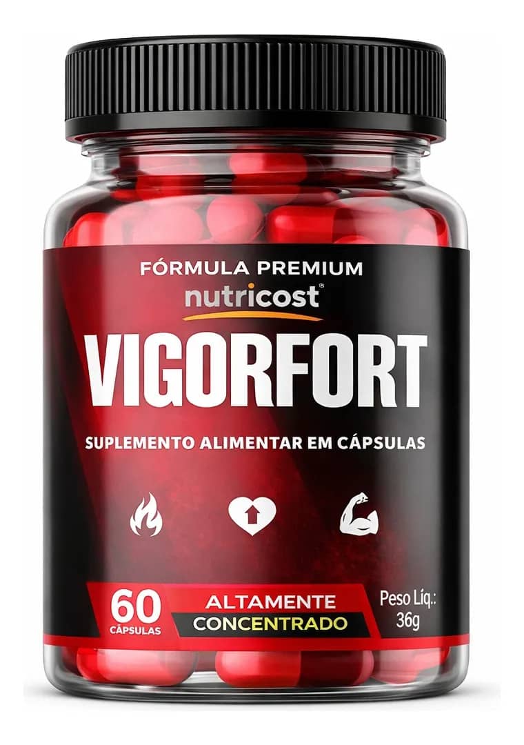 1 Vigorfort 60 Caps Premium Vigor Forte Para Homens Imediato Sem Sabor
