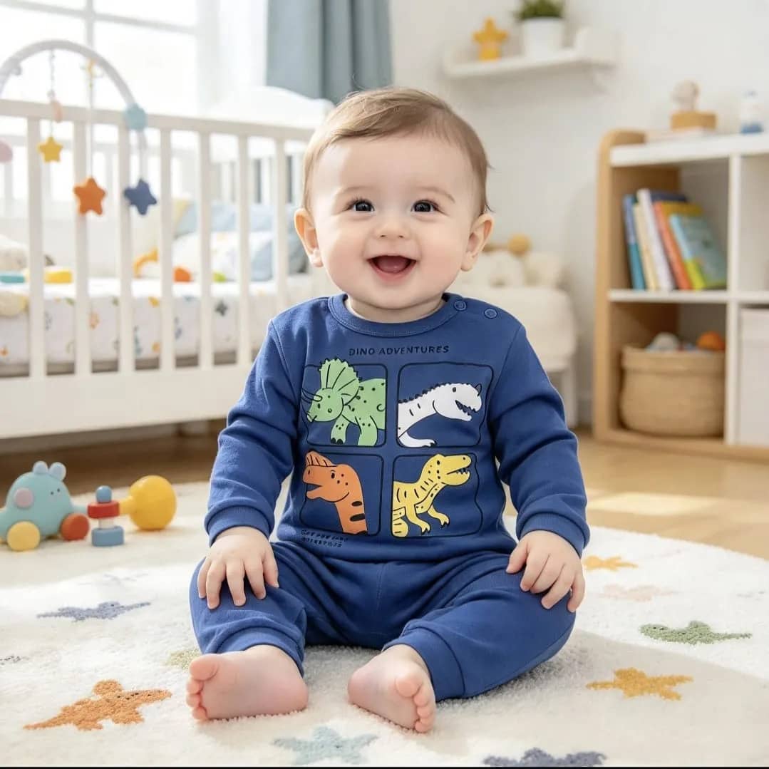 Conjunto De Roupas Bebê Infantil Menino Algodão Royal Dino…
