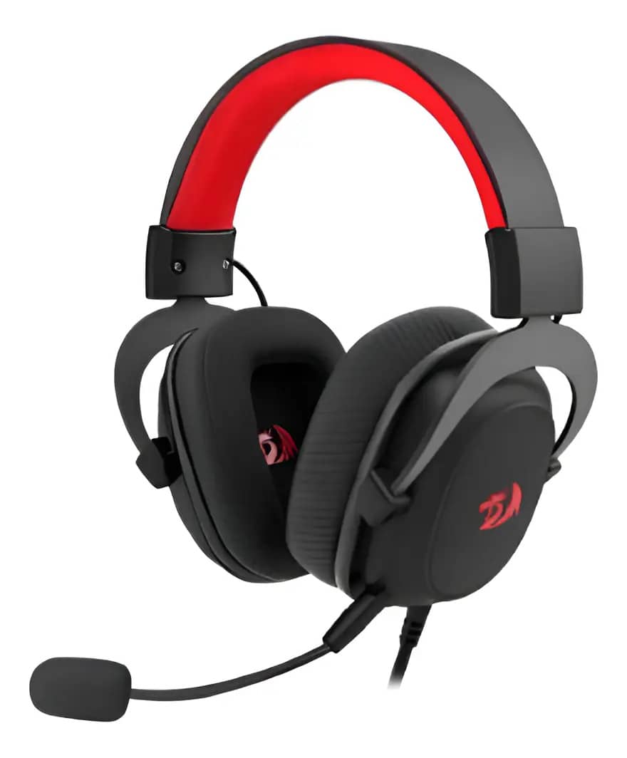 Headset Gamer Redragon Zeus Lite Preto Drivers 53mm Com Microfone Removível