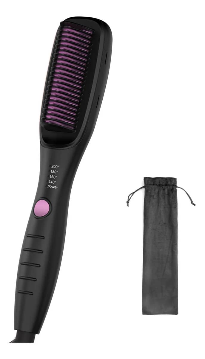 Escova Alisadora De Íons Negativos Multifunciongokoco Gd039 Preto 127/220v