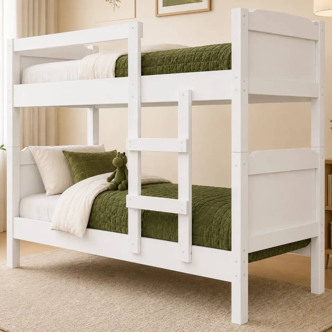Beliche Solteiro Reforçada Duas Camas P/ Colchão 188x88cm Branco .