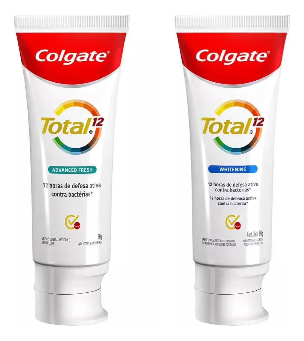 Creme Dental Total Prevenção Ativa Whitening E Advanced Fresh Colgate