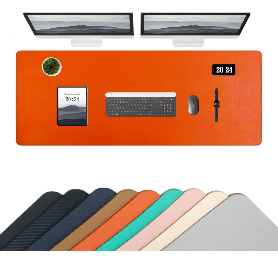 Deskpad Extra Grande Antiderrapante Mouse Pad Blackair Laranja 40*100cm