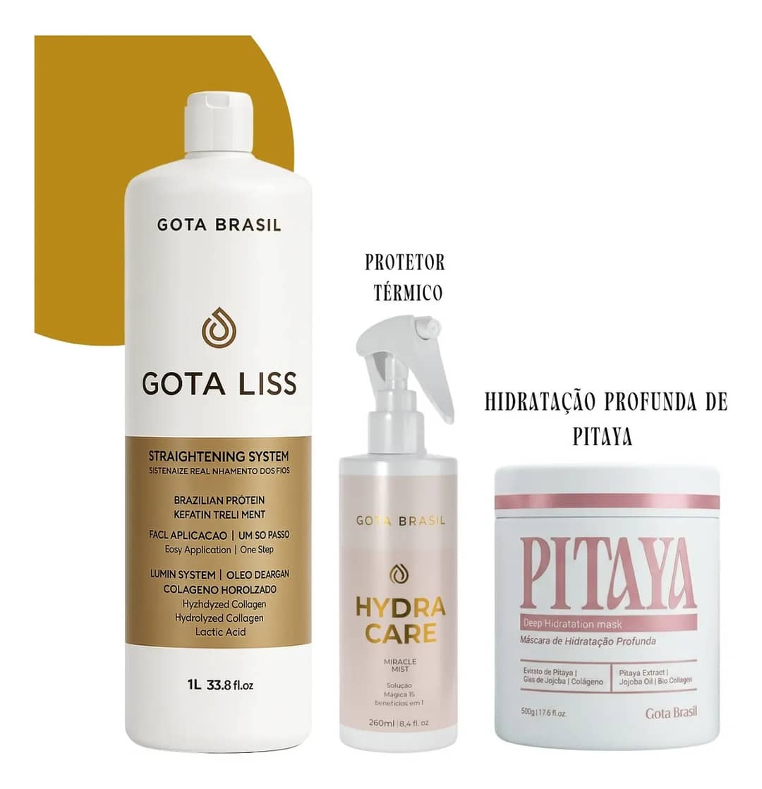 Kit Escova Organica 1l Máscara Antifrizz 1k Protetor…