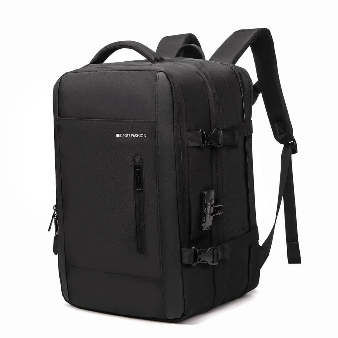 Mochila Para Notebook Impermeável Com Porta Usb E Senha Para Homem Preto