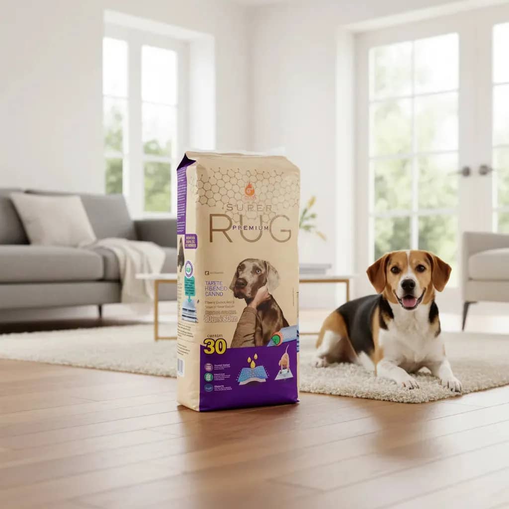 Tapete Higiênico Descartável Pet Super Rug C/ 30un Branco