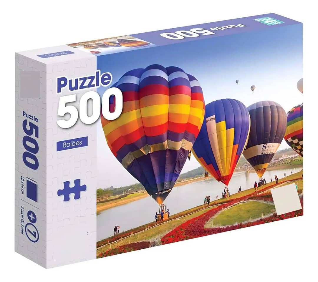 Puzzle Quebra Cabeça Balões 500 Peças - Nig Brinquedos
