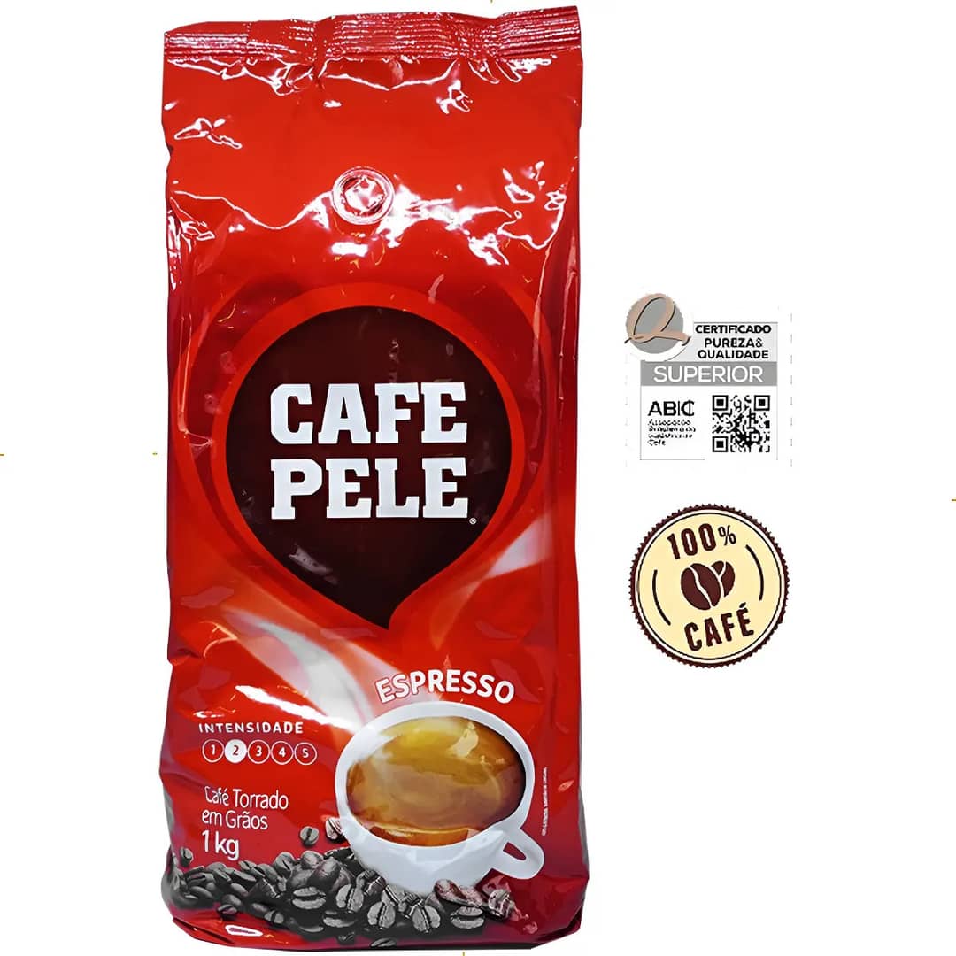 Café Pelé Pouch Espresso Superior Puro Torrado Em Grãos 1kg