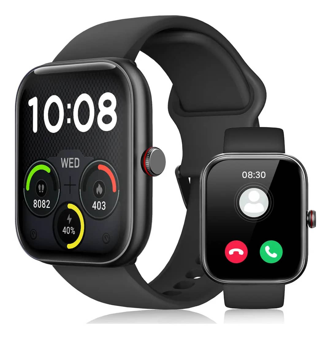 Smartwatch Bluetooth Anfei Smartwatch Com Alexa E Função De Chamada De Voz, Tela De 1,91 Polegadas, Cor Preta