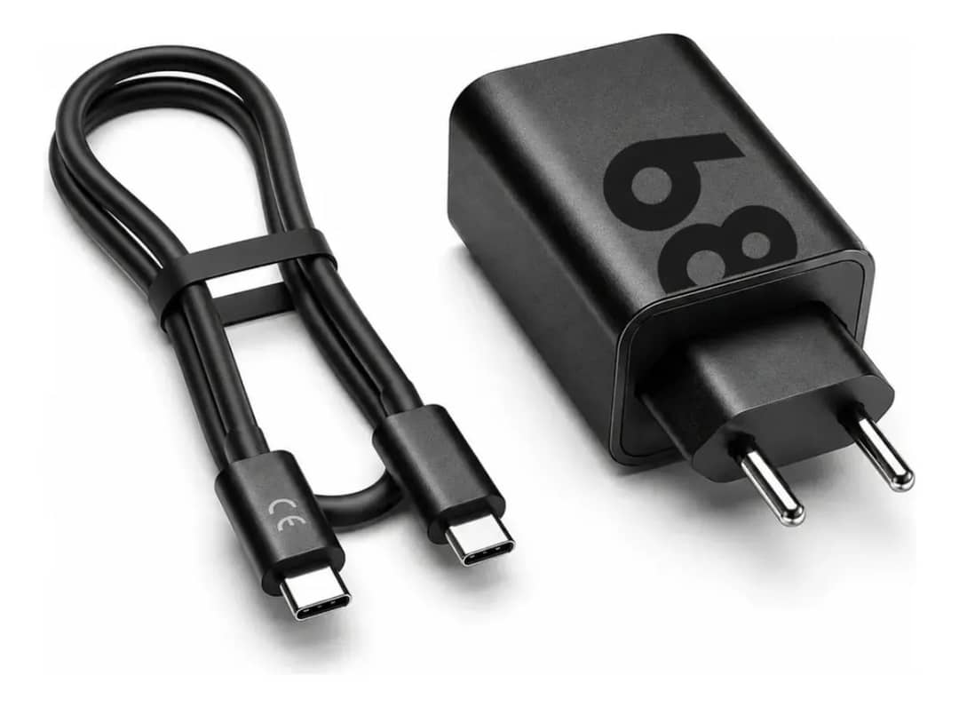 Carregador Turbo Usb-c 68w Para Moto G84 G54 G24 G34 G53 G35 Preto