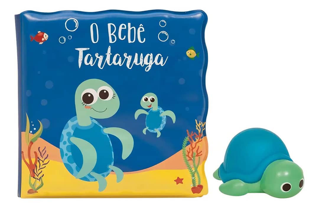 Kit Livrinho De Banho Tartaruguinha 7495 - Buba Azul
