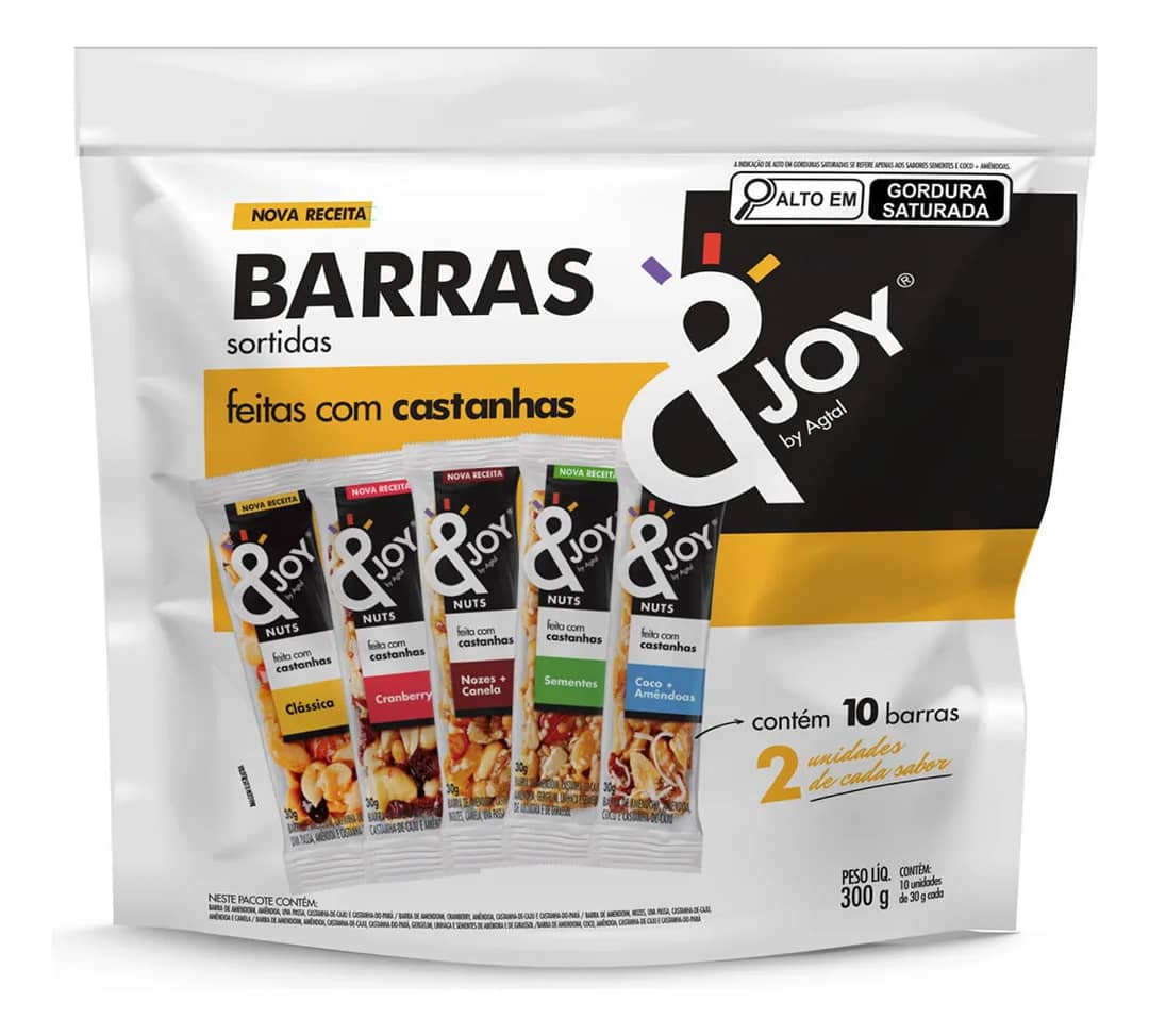 Barra De Nuts &joy Sortida Para Lanche, Pack Com 10…