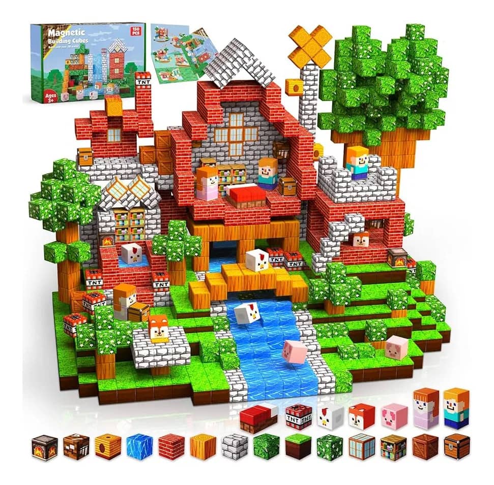 Blocos Magnéticos Construção Cubos Brinquedo 2