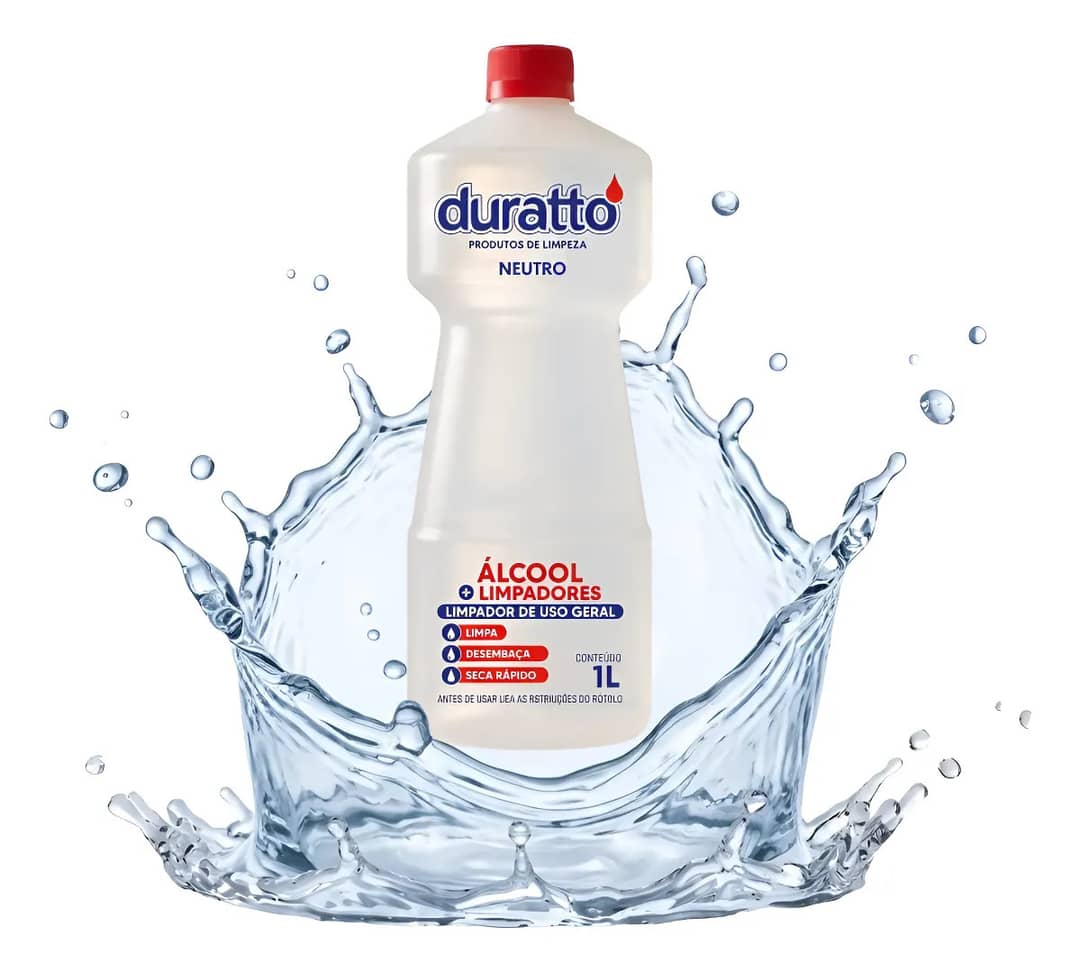 Limpador De Alcool 1l Limpeza Geral Casa Multiuso Duratto