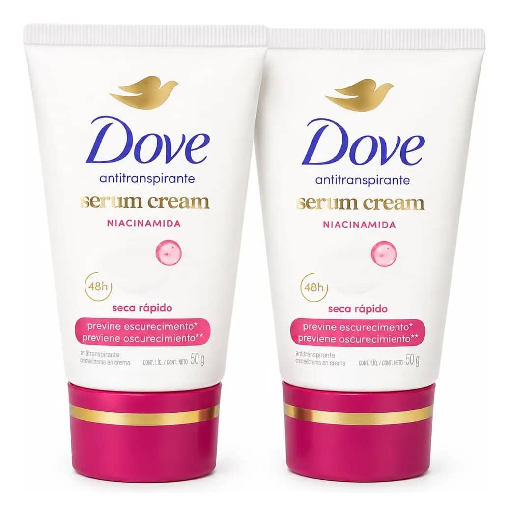 Kit 2 Desodorante Dove Creme Serum Previne Escurecimento 50g Niamicida