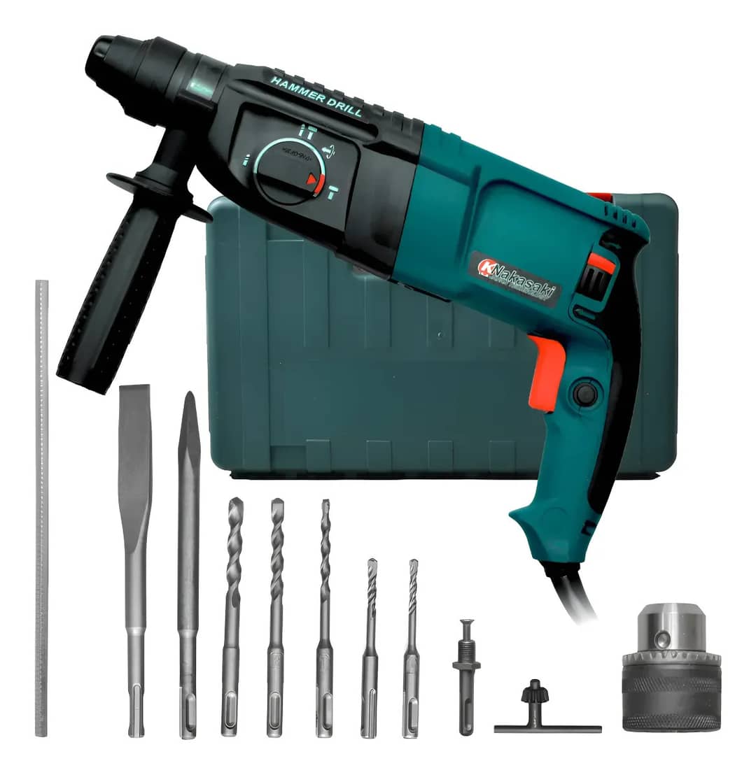 Martelete Perfurador Rompedor 1200w Profissional K Nakasaki Azul 110v 50 Hz/60 Hz