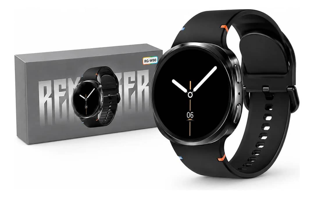 Smartwatch Knup Amoled 1,43 Bluetooth Chamadas Esportivo Preto Mesh