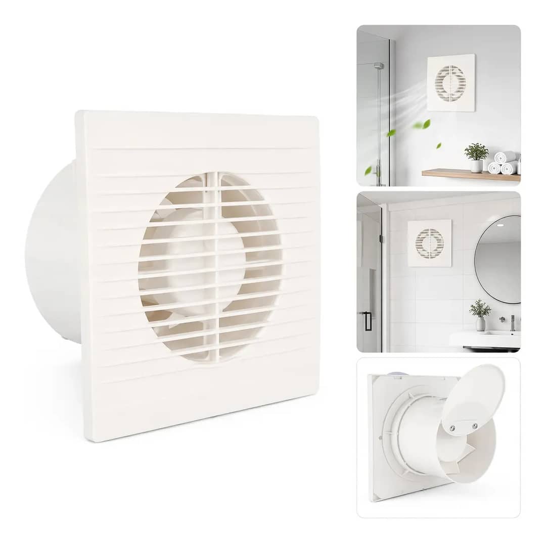 Exaustor Banheiro Parede 100mm Silencioso Potente Ventilacao 127/220v Branco