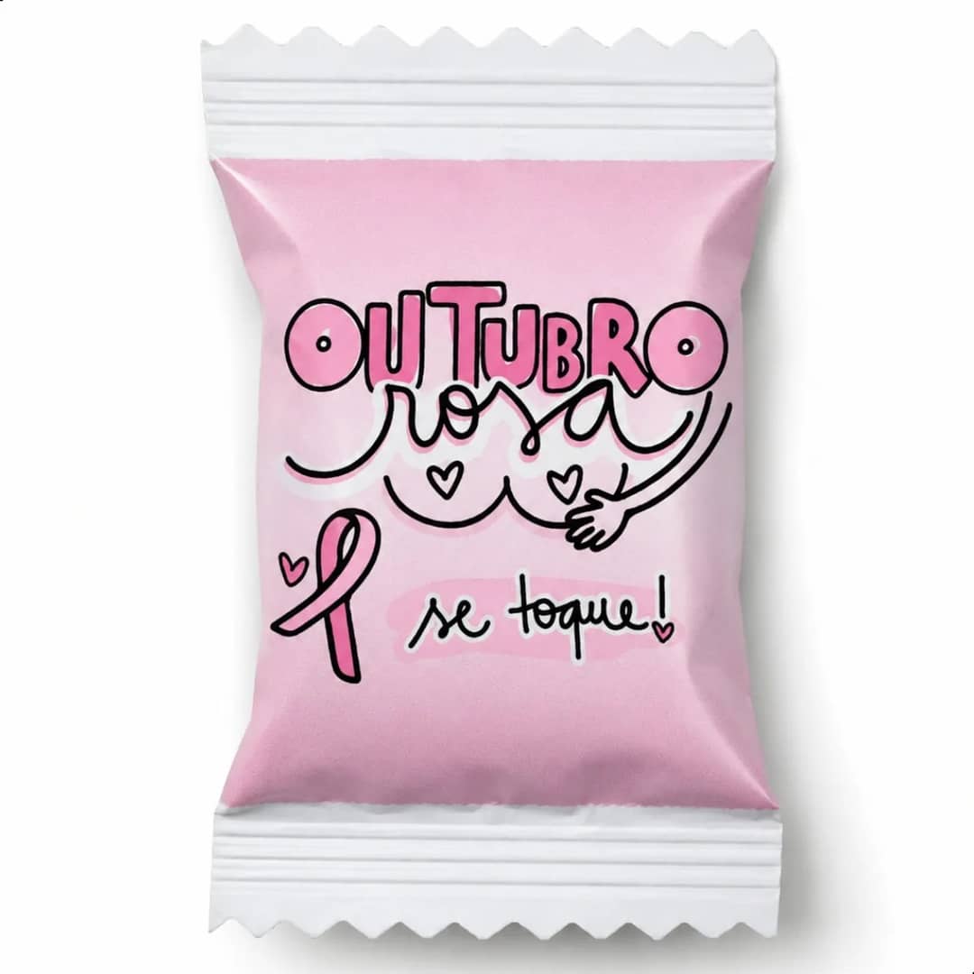 Lembrancinha Outubro Rosa 100 Balas Já Personalizadas…