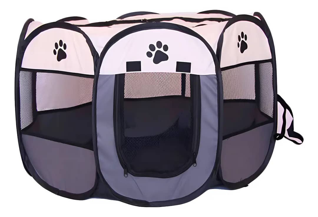 Cercadinho Cachorro Gato Filhote Grande Chiqueirinho Pet Gg Cor Cinza