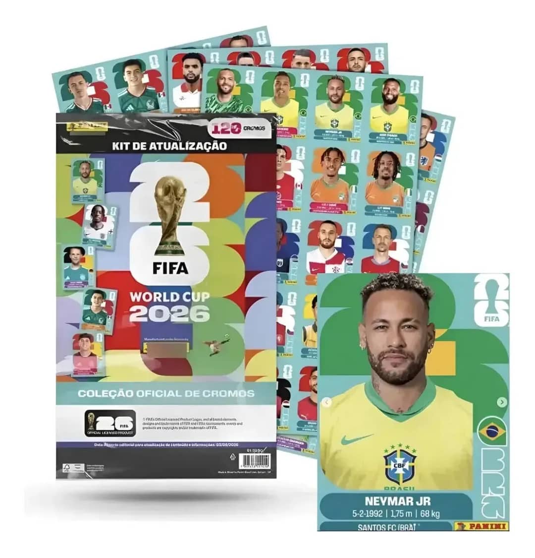 Kit De Atualização Do Álbum 120 Figurinhas Panini Da Copa Do Mundo Fifa 2026