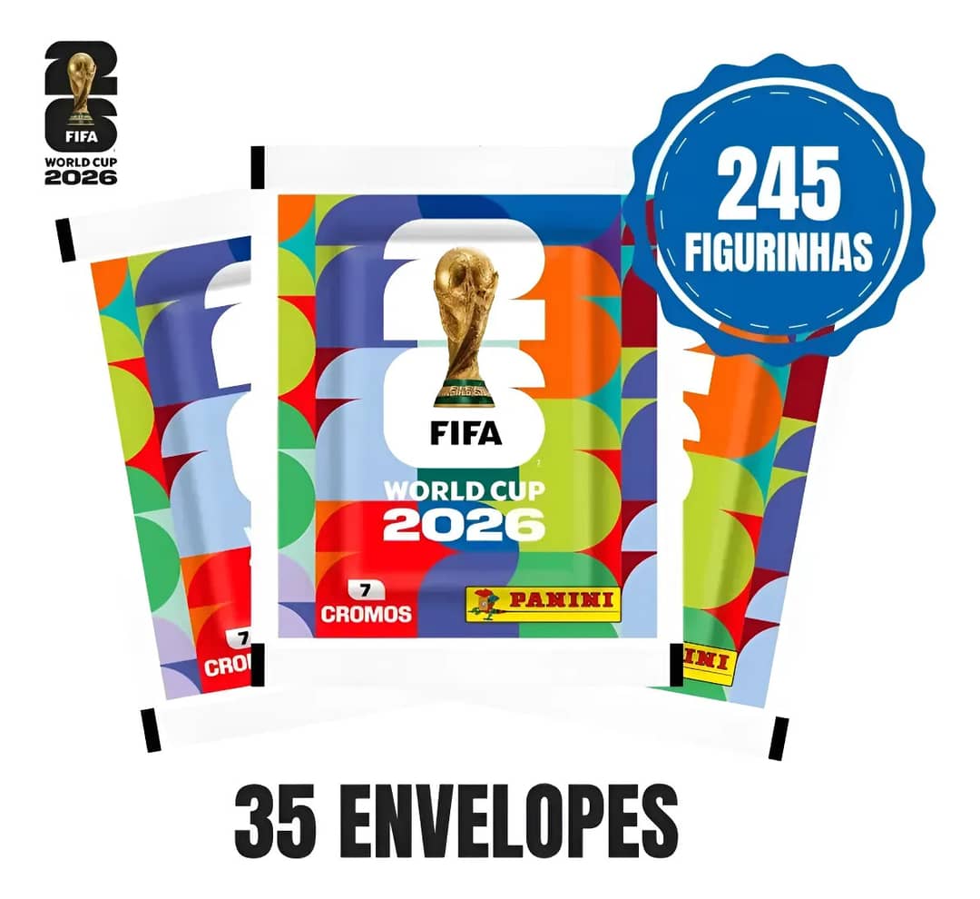 Kit 35 Envelopes Copa Do Mundo 2026 - 245 Figurinhas