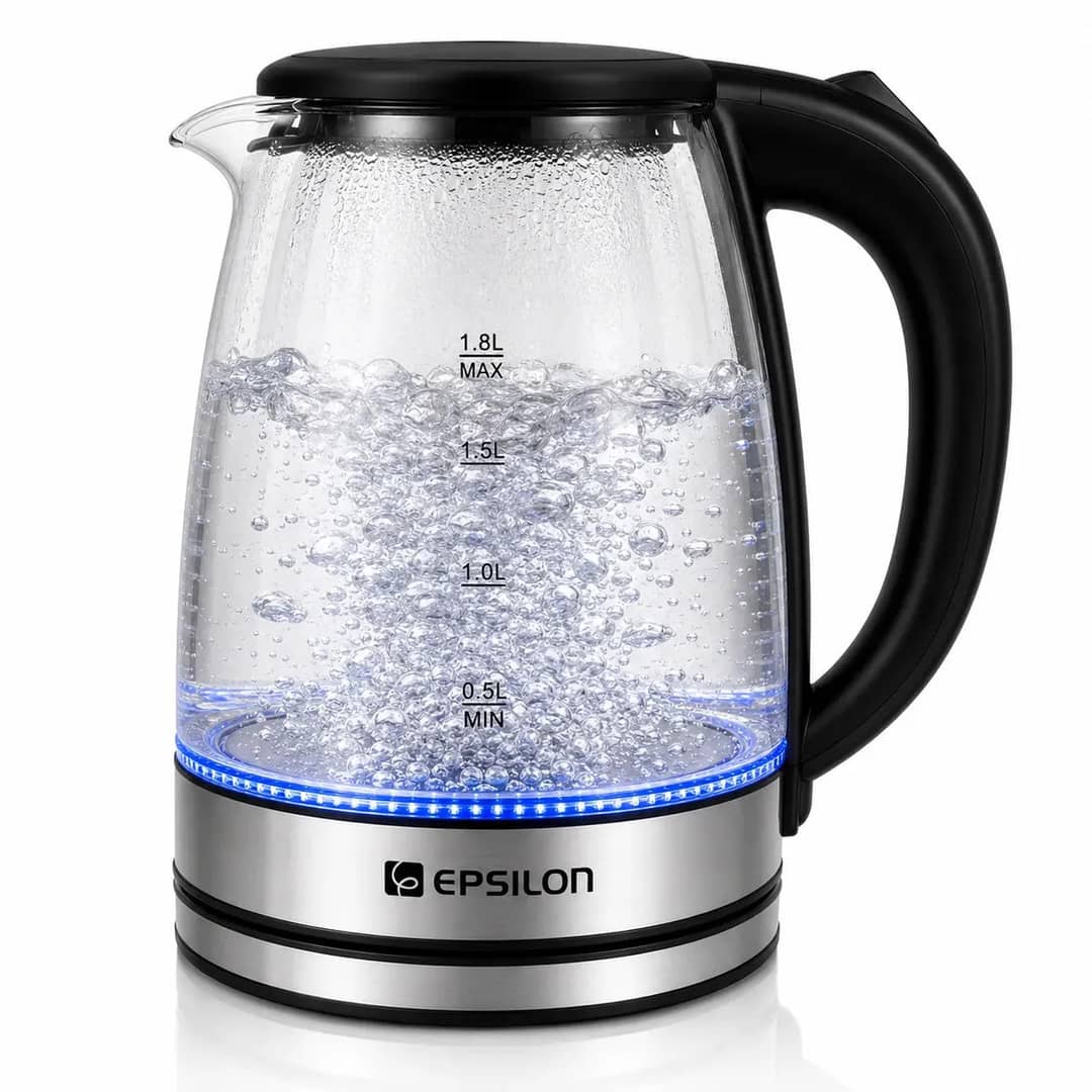 Chaleira Eletrica Vidro Epsilon Eps-2906 Esquentar Agua Leite 1,8l Jarra 127v