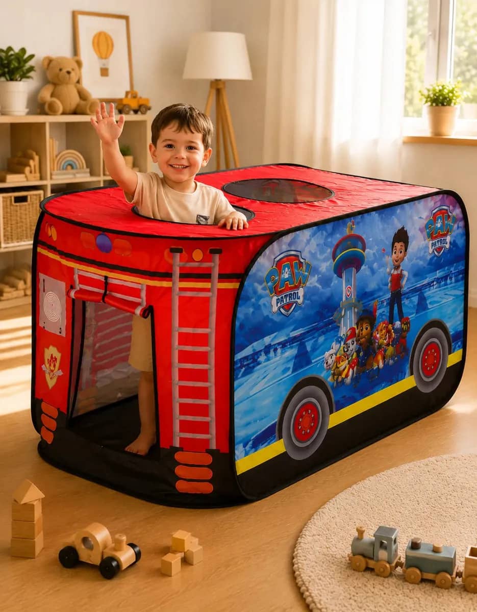 Barraca Infantil Ônibus Da Patrulha Canina Dobrável, Pop-up, Para Meninos E Meninas Colorido