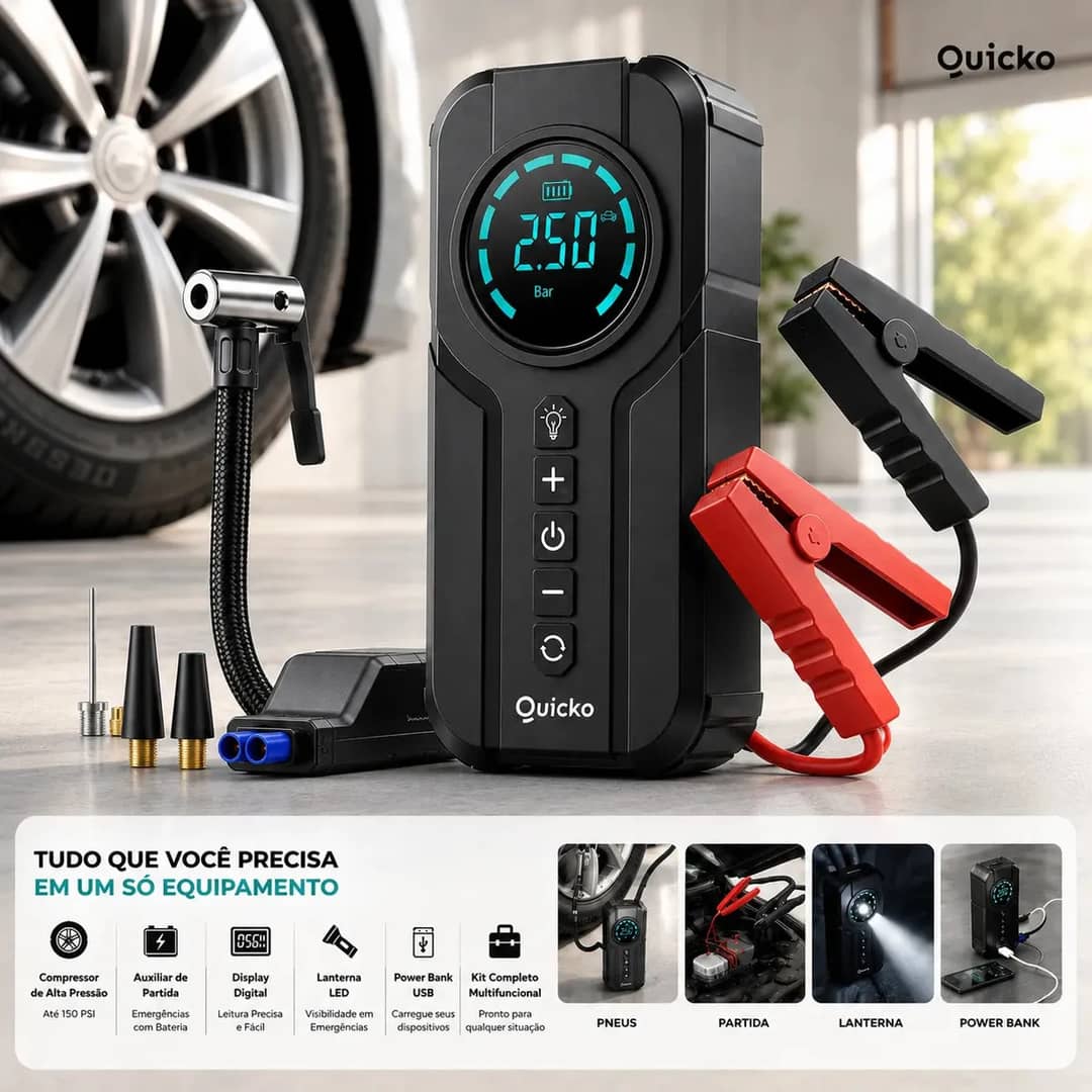 Bomba De Ar Elétrica Portátil Compressor Calibrador De Pneus Digital Para Carro Moto Bicicleta Inflador Recarregável... 127/220v