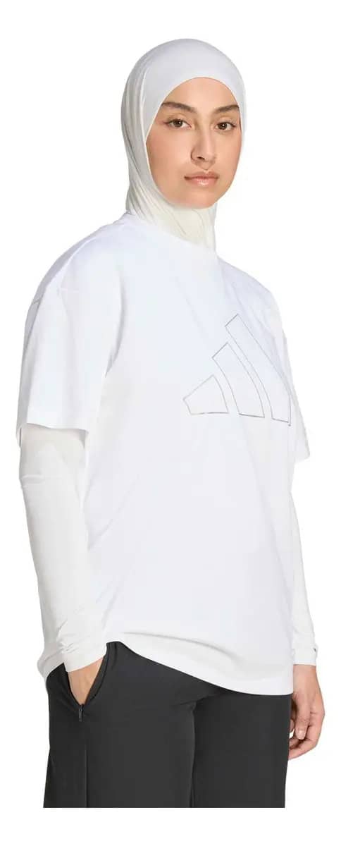 Camiseta Feminina Primelift Essentials adidas White Liso G