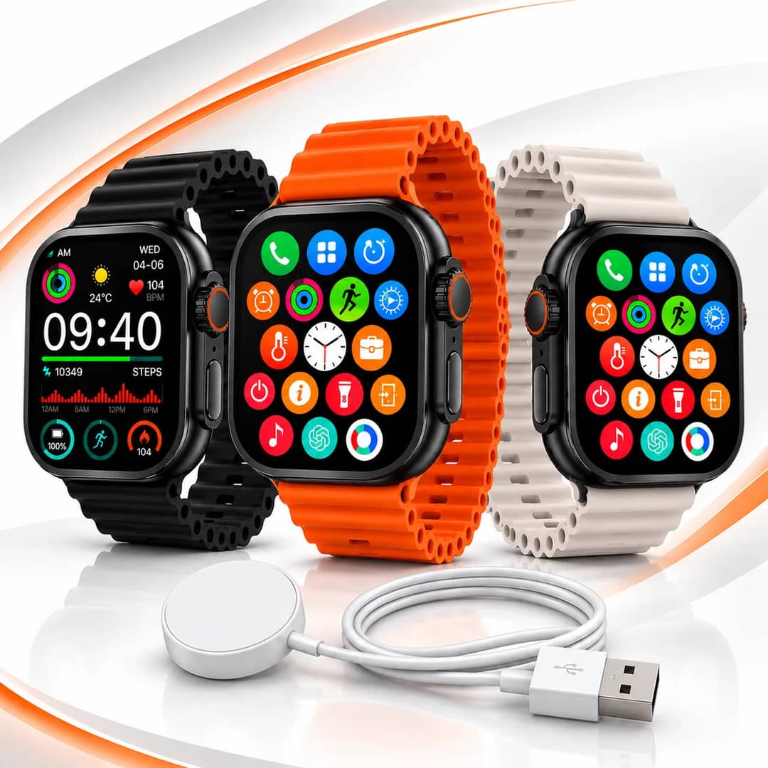 Relógio Smartwatch Ultra Sport Amoled Gps Nfc Titânio 49mm Preto Ondulada