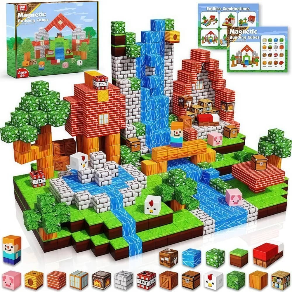 Kit Blocos Magnéticos De Construção Brinquedo 100