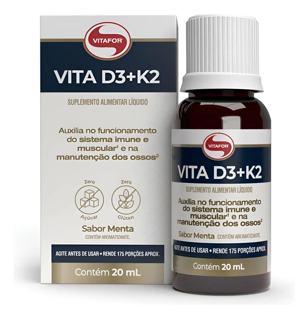 Vitafor Vitamina D3 + K2 Líquido Para Cães E Gatos 20ml