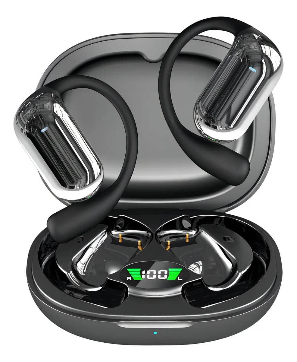 Fone De Ouvido In-ear Gamer Sem Fio Mertto Auriculares Bluetooth Auriculares Deportivos 16s Preto Com Luz Led