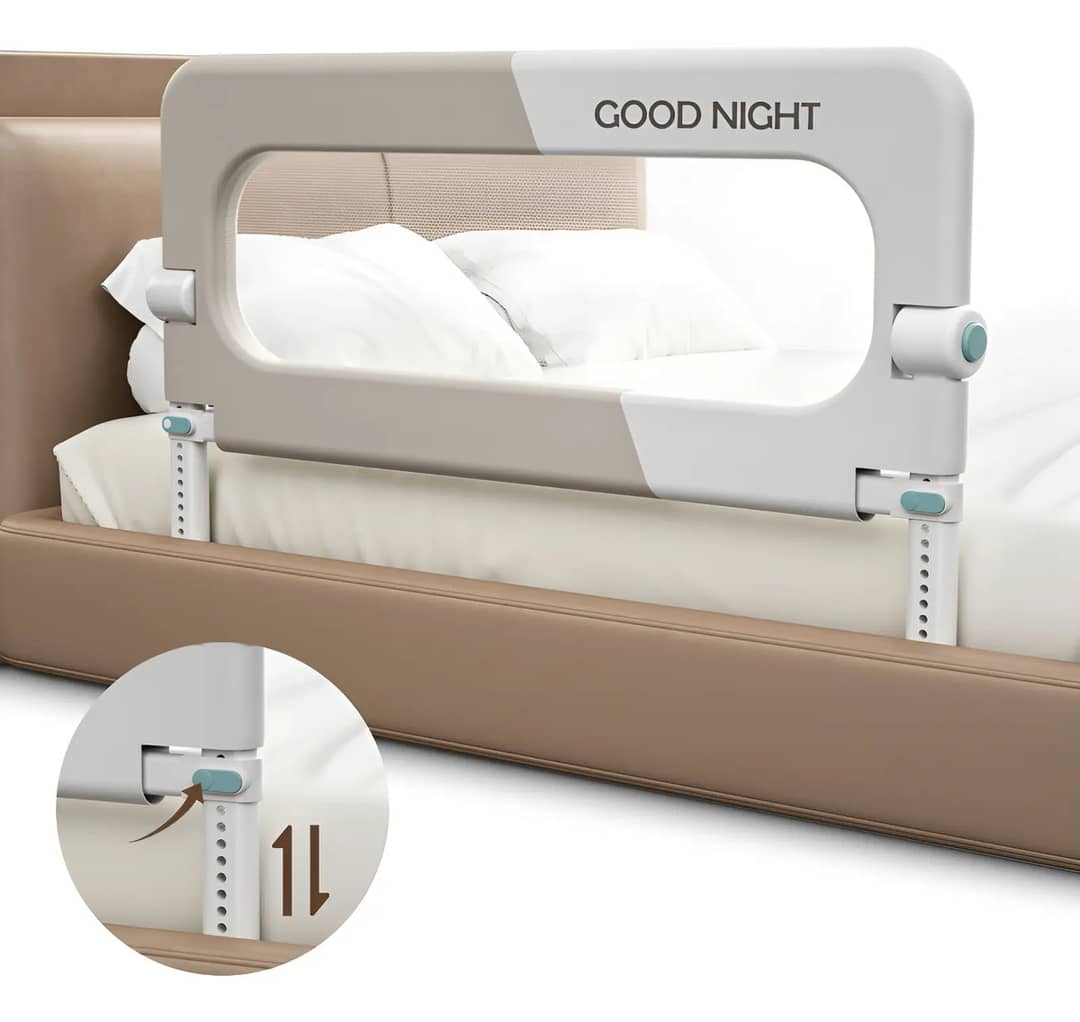 Grade De Proteção Ajustável Para Cama E Berço Criança 1.8m