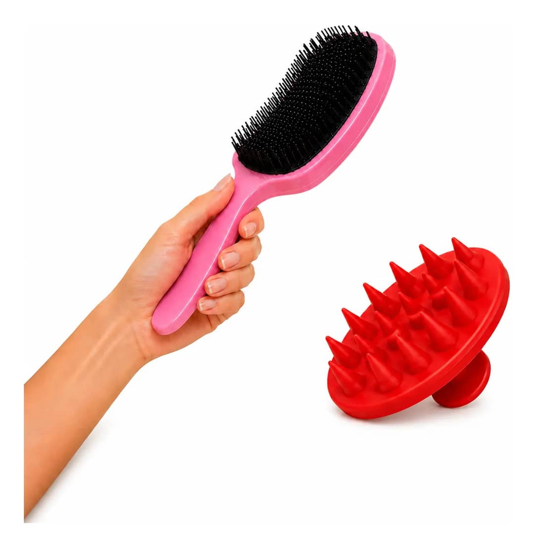 Kit Escovagringafitagem Modeladora+escovamassageadoracabelo Variadas