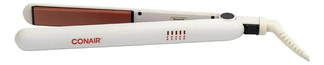 Prancha De Cabelo Conair Double Ceramic Óleo De Coco Bivolt Branco 127/220v