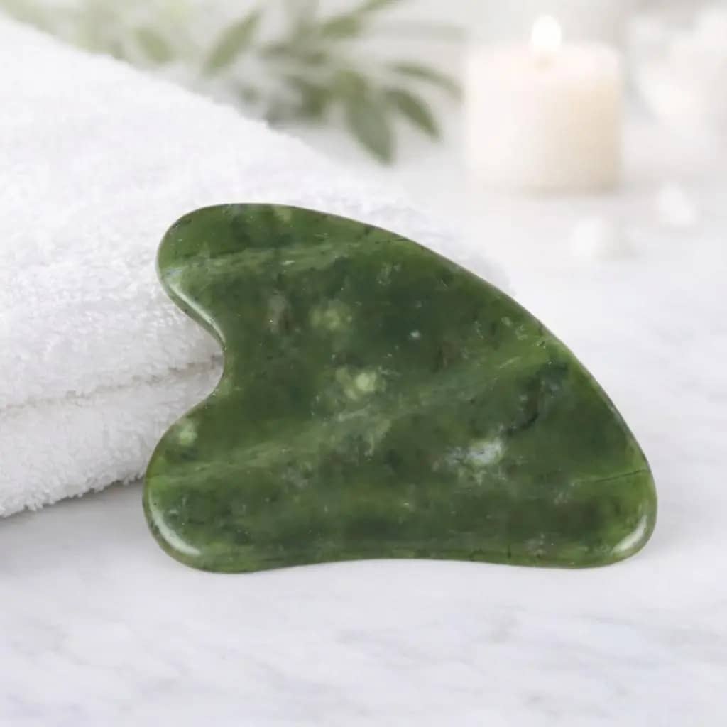 Gua Sha Pedra Natura De Jade Contorno Massagem Facial…