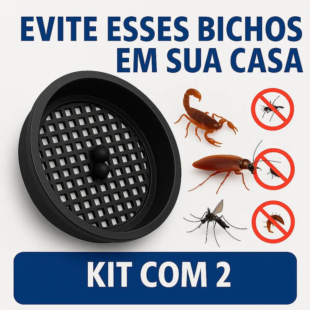 Tela Ralo Anti Insetos Escorpião Baratas Dengue 10cm Ou…