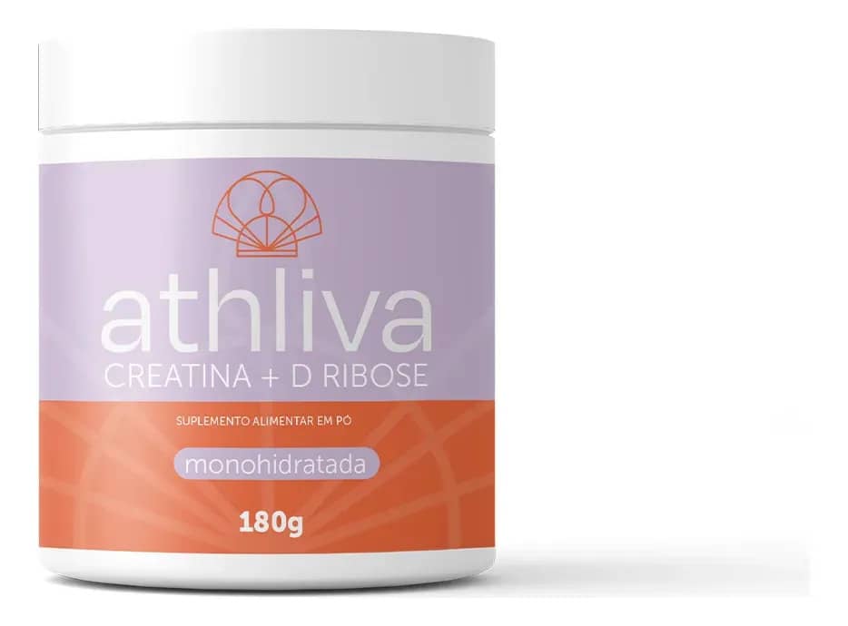 Creatina + D-ribose 180g Em Pó Alta Concentração - Athliva Sem Sabor