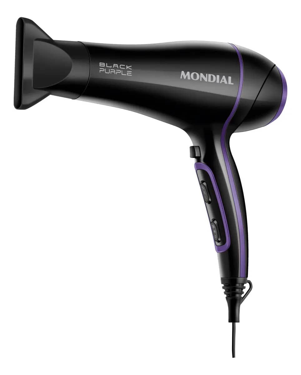 Secador De Cabelos Mondial Preto 2000w Scn-01 Preto/violeta 127v