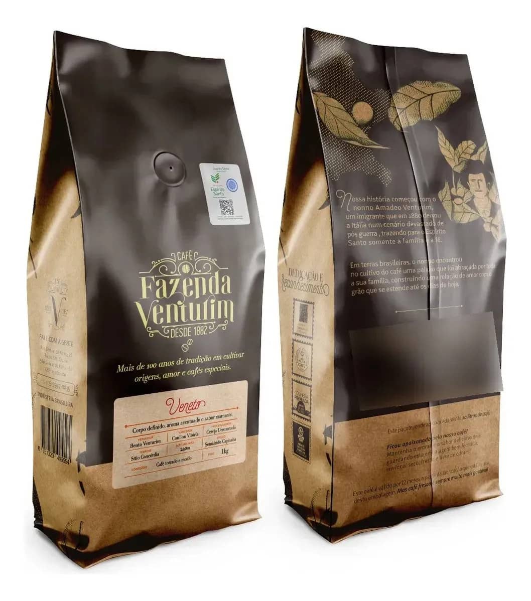 Café Torrado E Moído Fazenda Venturim Gourmet Especial Em Pacote 2 Kg Pacote X 2