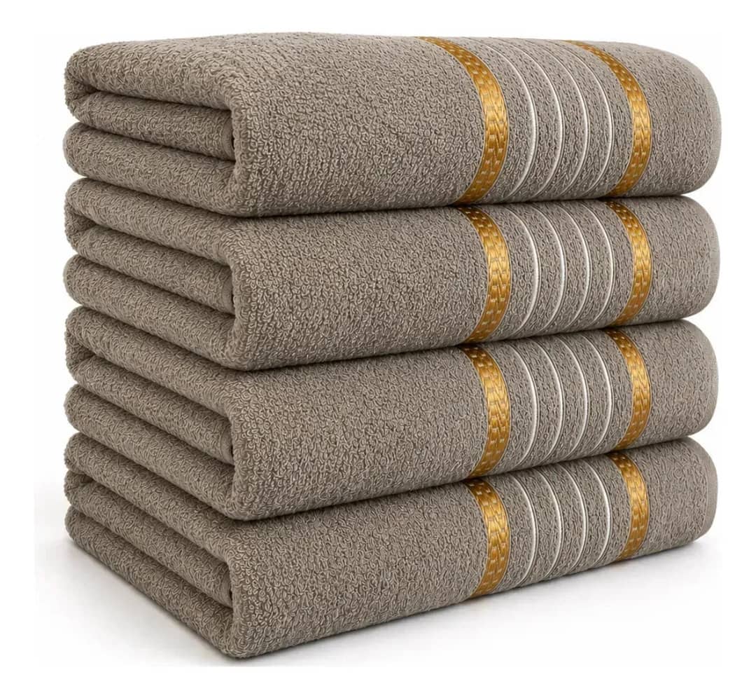 Kit 4 Toalhas De Banho Grande 100% Algodão 68x135…